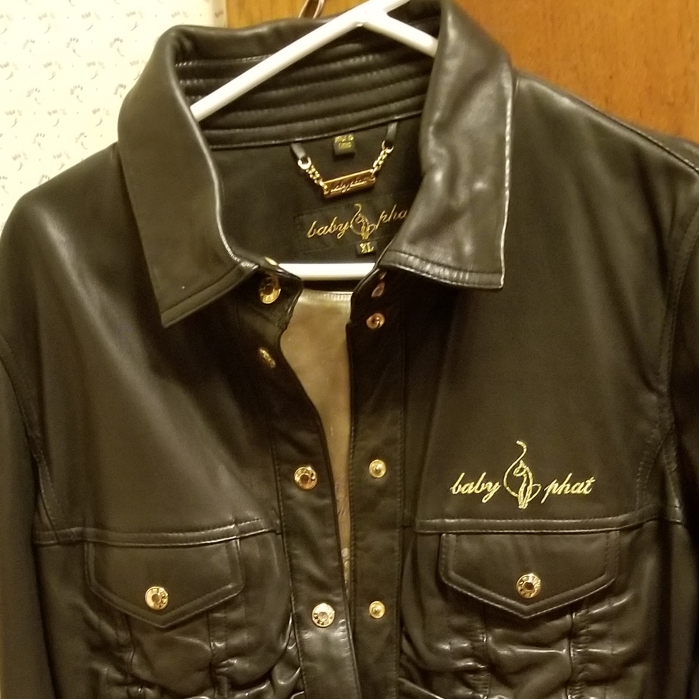 Genuine black leather jacket